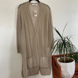 Gold Metallic Mesh Cardigan/Shrug